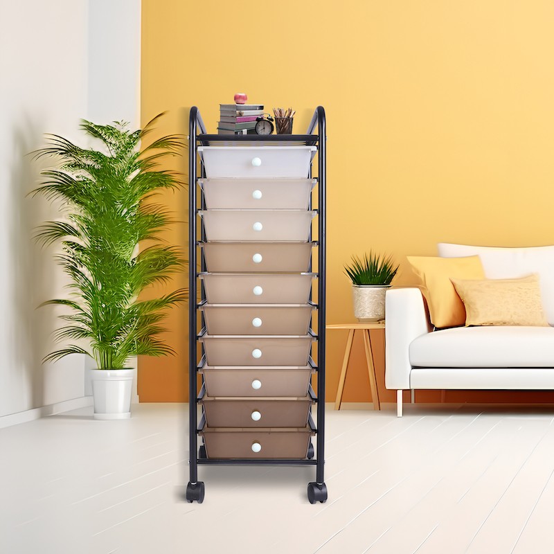 10 drawer rolling storage cart