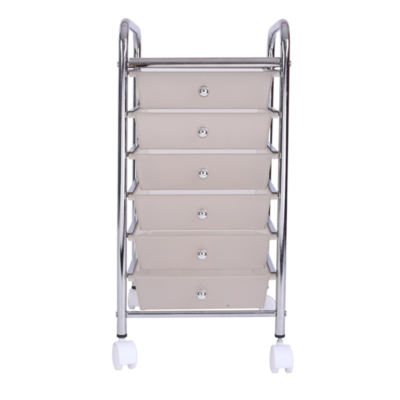 6 Drawer Rolling Storage Cart For Bedroom