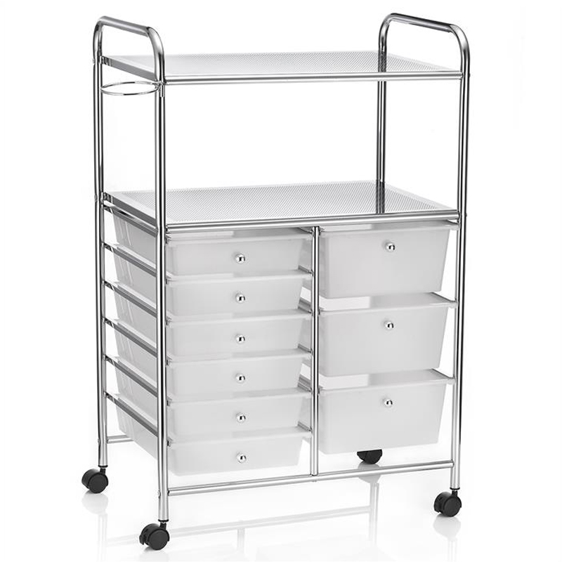 Multifunctional Drawers Rolling Storage Cart Rack