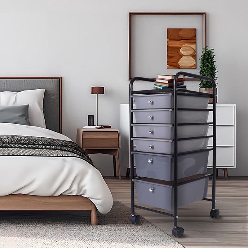 6 drawer mobile organizer cart
