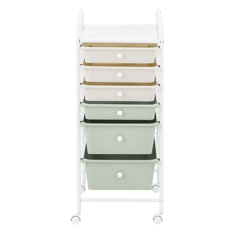 6 drawer mobile storage trolley
