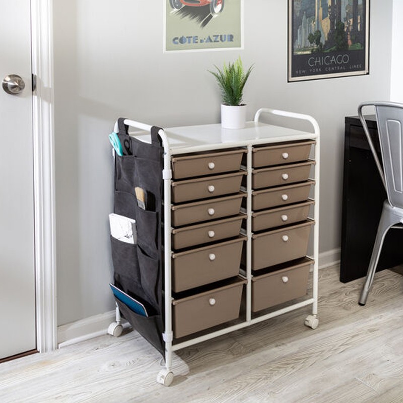 12 drawer rolling cart