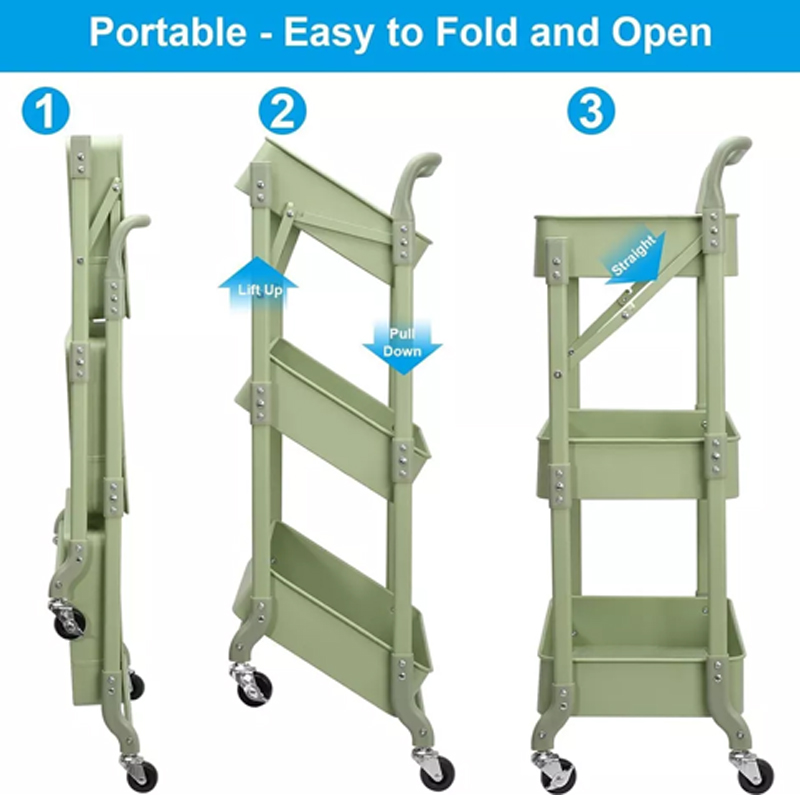 3 tier folding cart