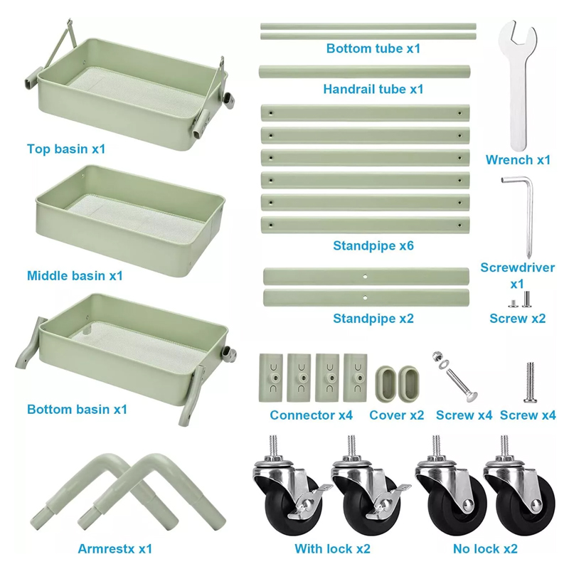 foldable metal utility cart