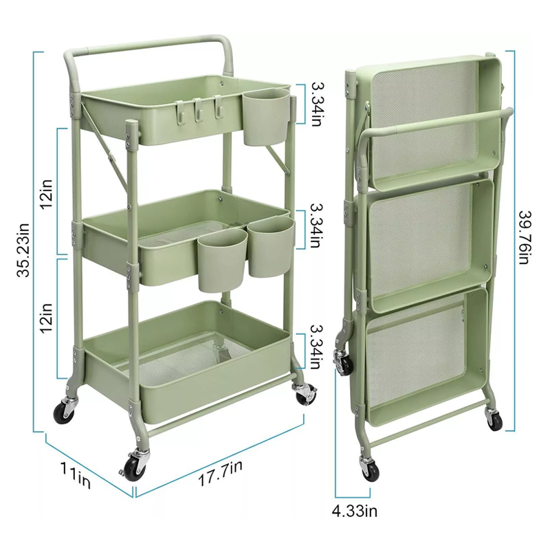 3 tier folding cart