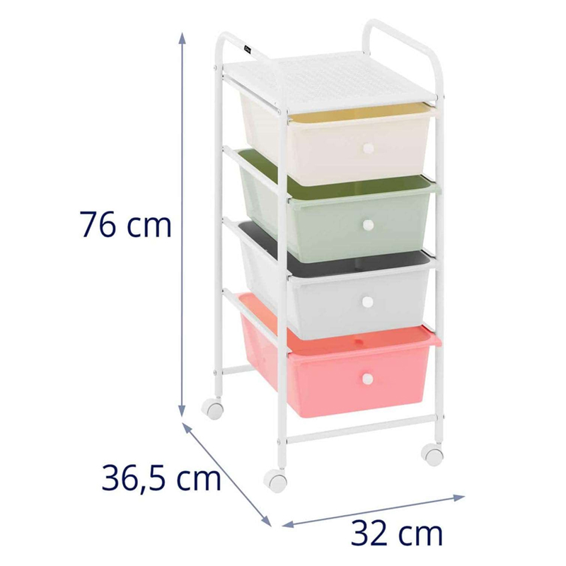 plastic drawer trolley