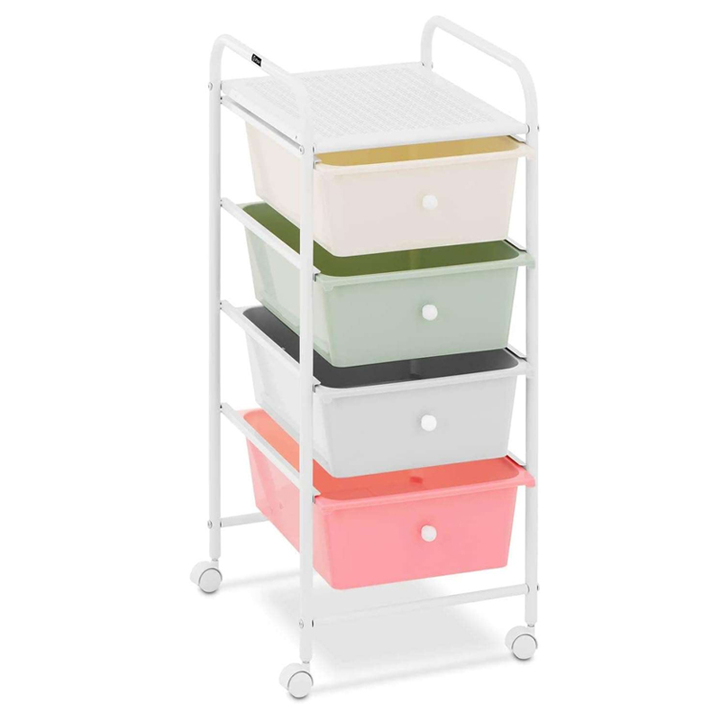 4 drawer storage cart on wheels