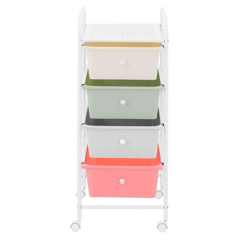 4 Drawer Modern Storage Trolley On Wheels