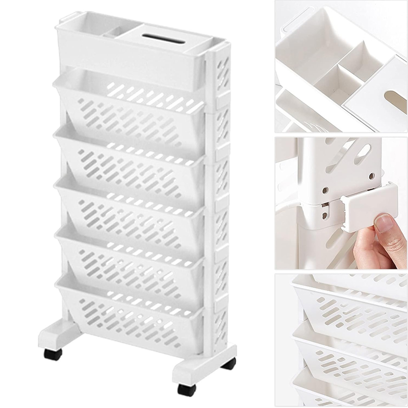 rolling bookshelf cart