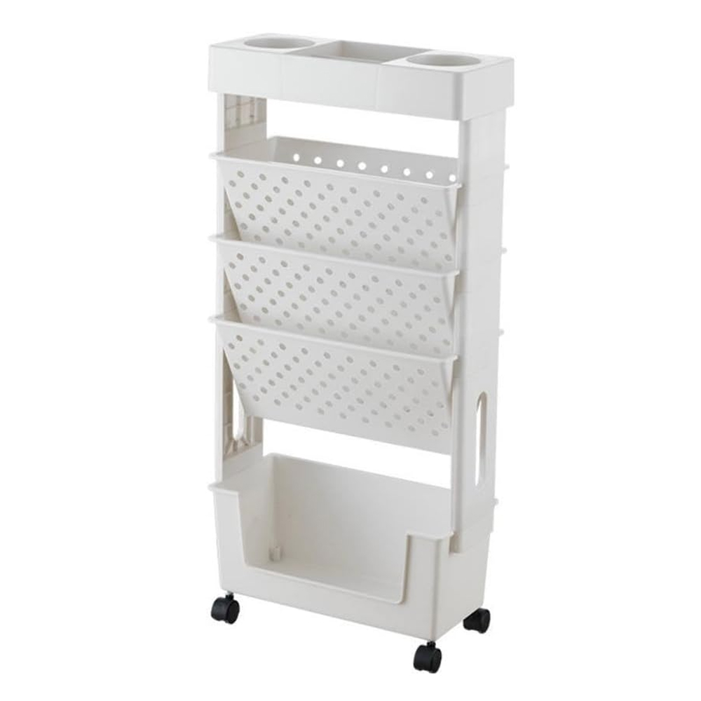 5 tier moveable bookshelves