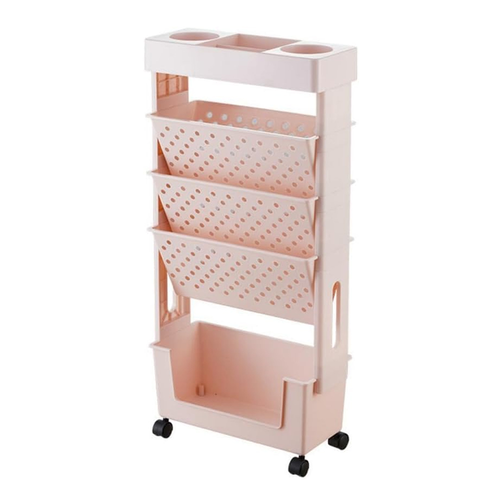 5 tier moveable bookshelves