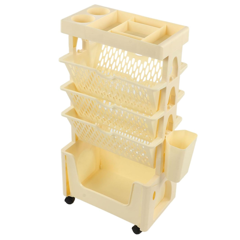5 tier mobile bookshelf