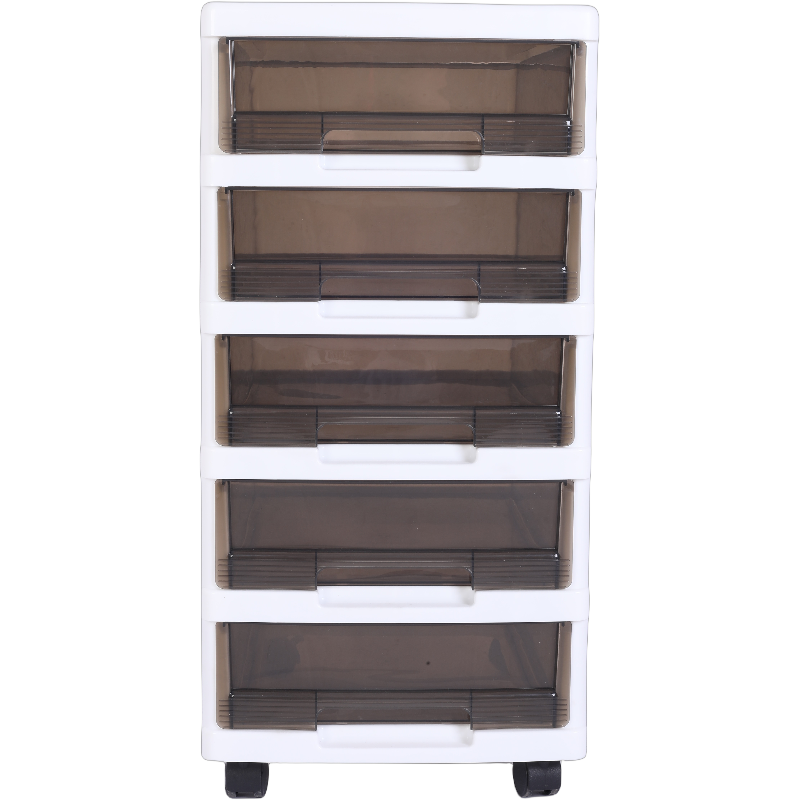 5 Drawer Plastic Rolling Storage Cart With Wheels