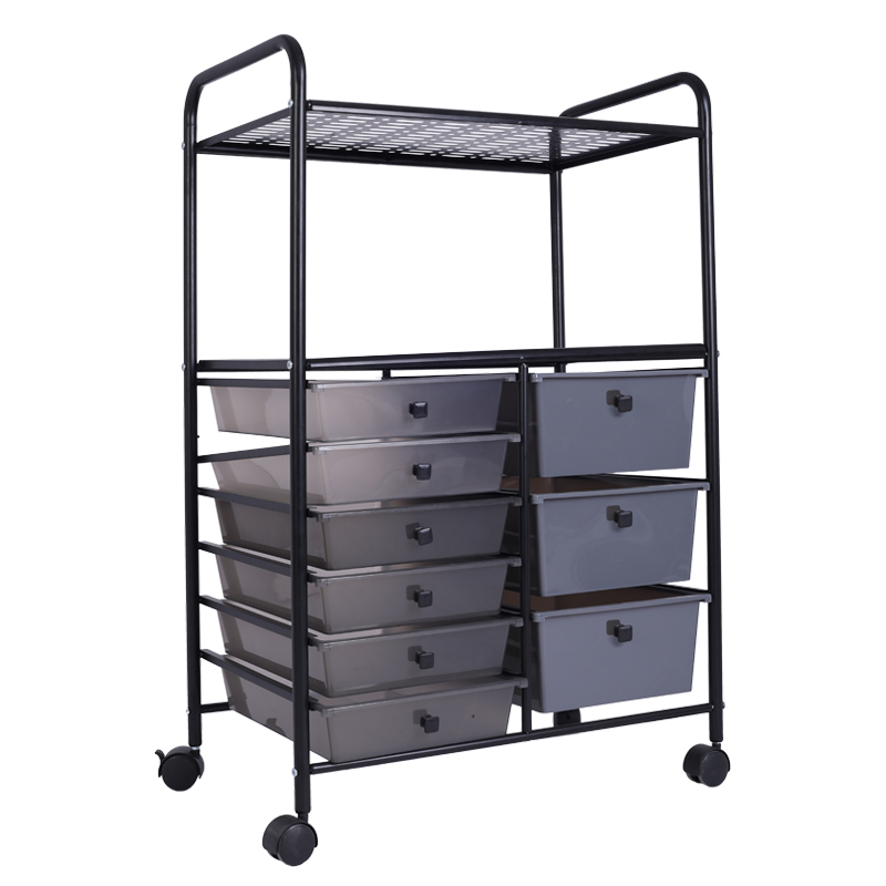 9 Drawer Metal Utility Rolling Organizer Cart