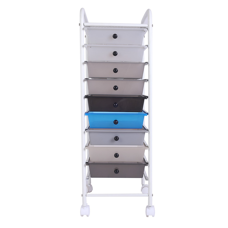 9 Drawer Modern Home Rolling Storage Cart