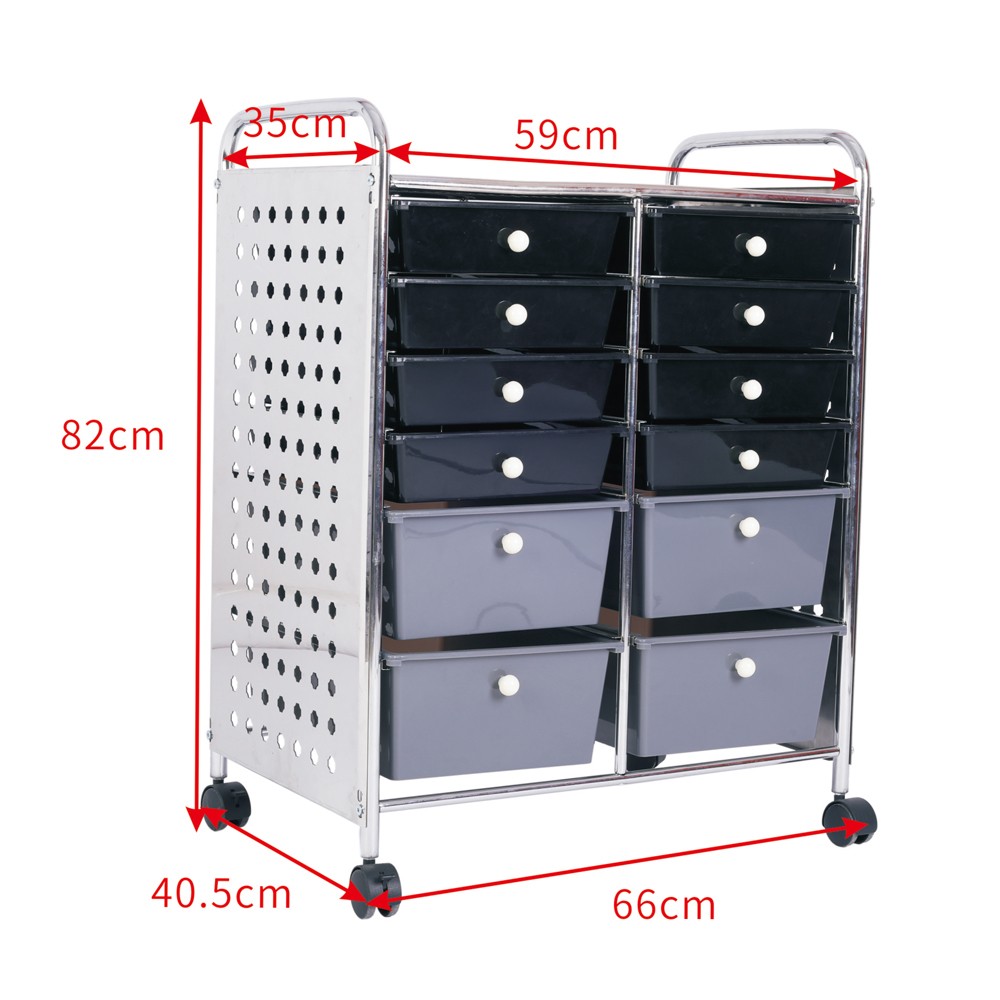 12 drawer organizer cart