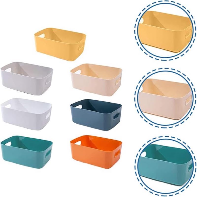 Home Tidy Open Storage Bins Vanity Organizer Box