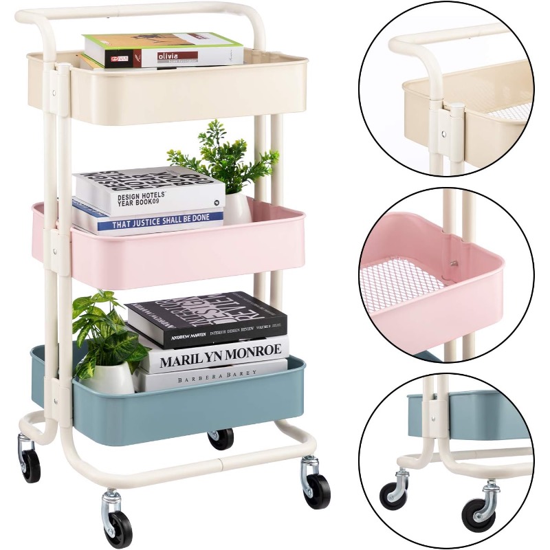 kitchen rolling cart organizer