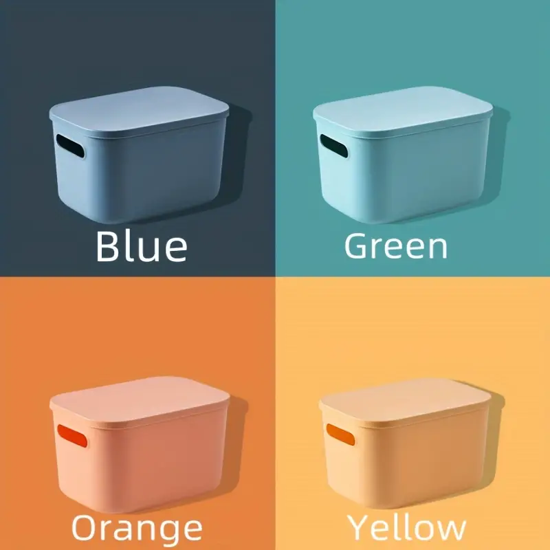 Multicolor Plastic Clothes Storage Boxes With Lids