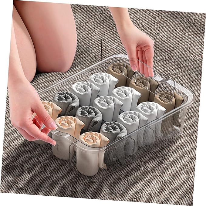 Clear Plastic Hidden Drawer Socks Underwear Storage Box