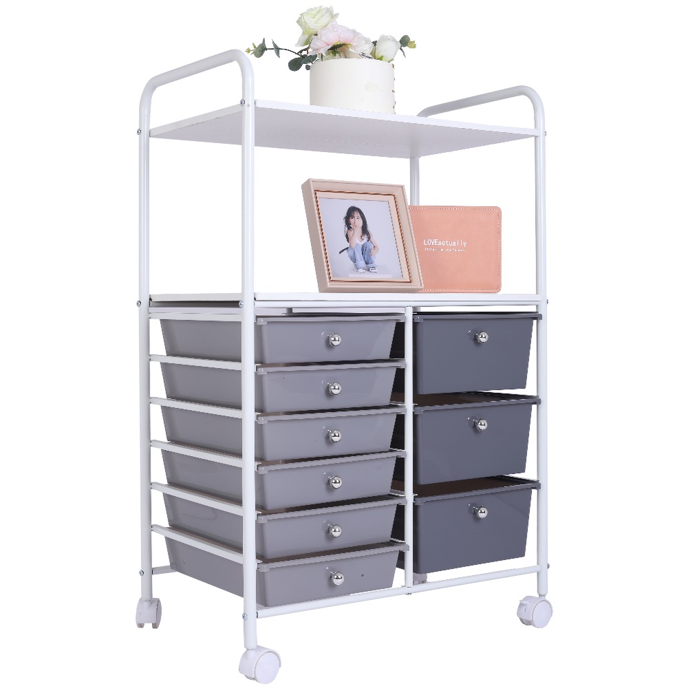 9 drawer storage trolley