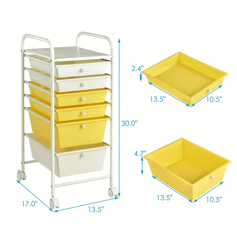 6 drawer cart