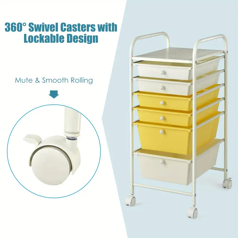 6 drawer storage trolley