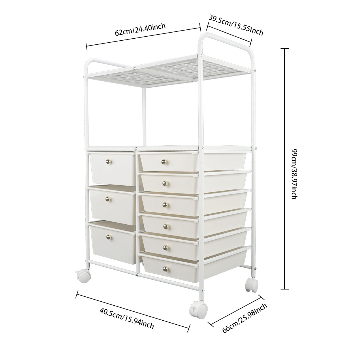 Multi-Layer 9 Drawer Christmas hot Sale storage cart