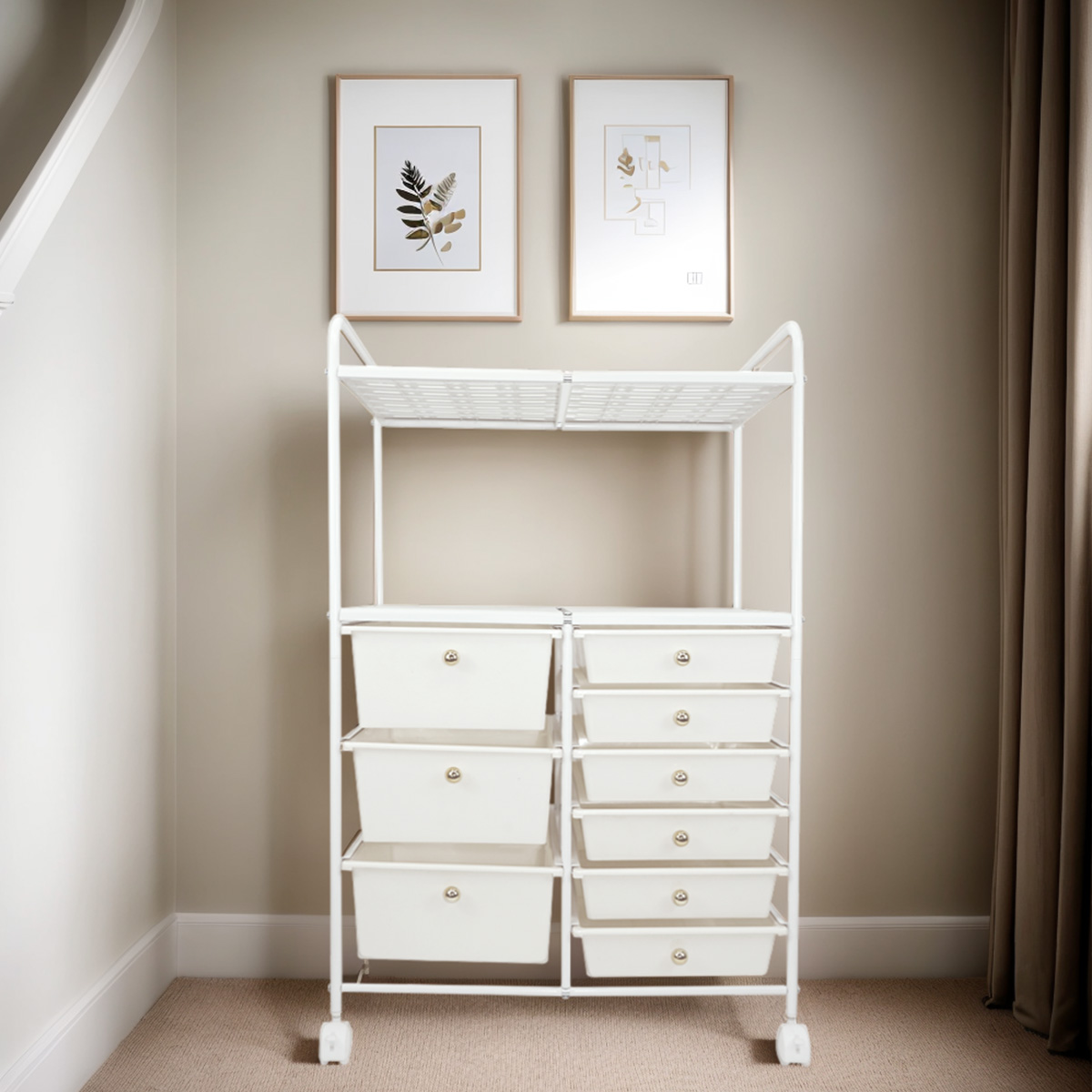 Multi-Layer 9 Drawer Christmas hot Sale storage cart