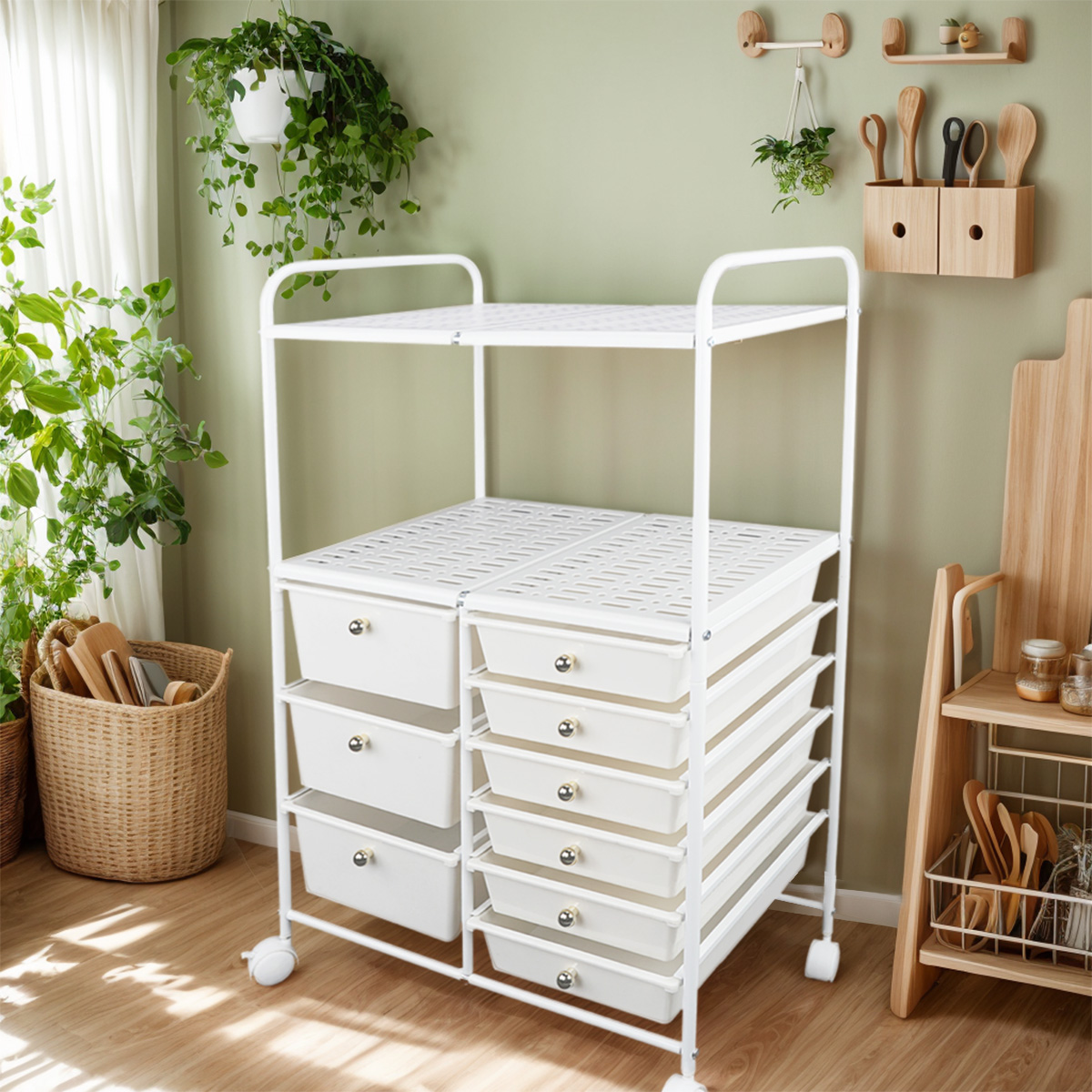Multi-Layer 9 Drawer Christmas hot Sale storage cart