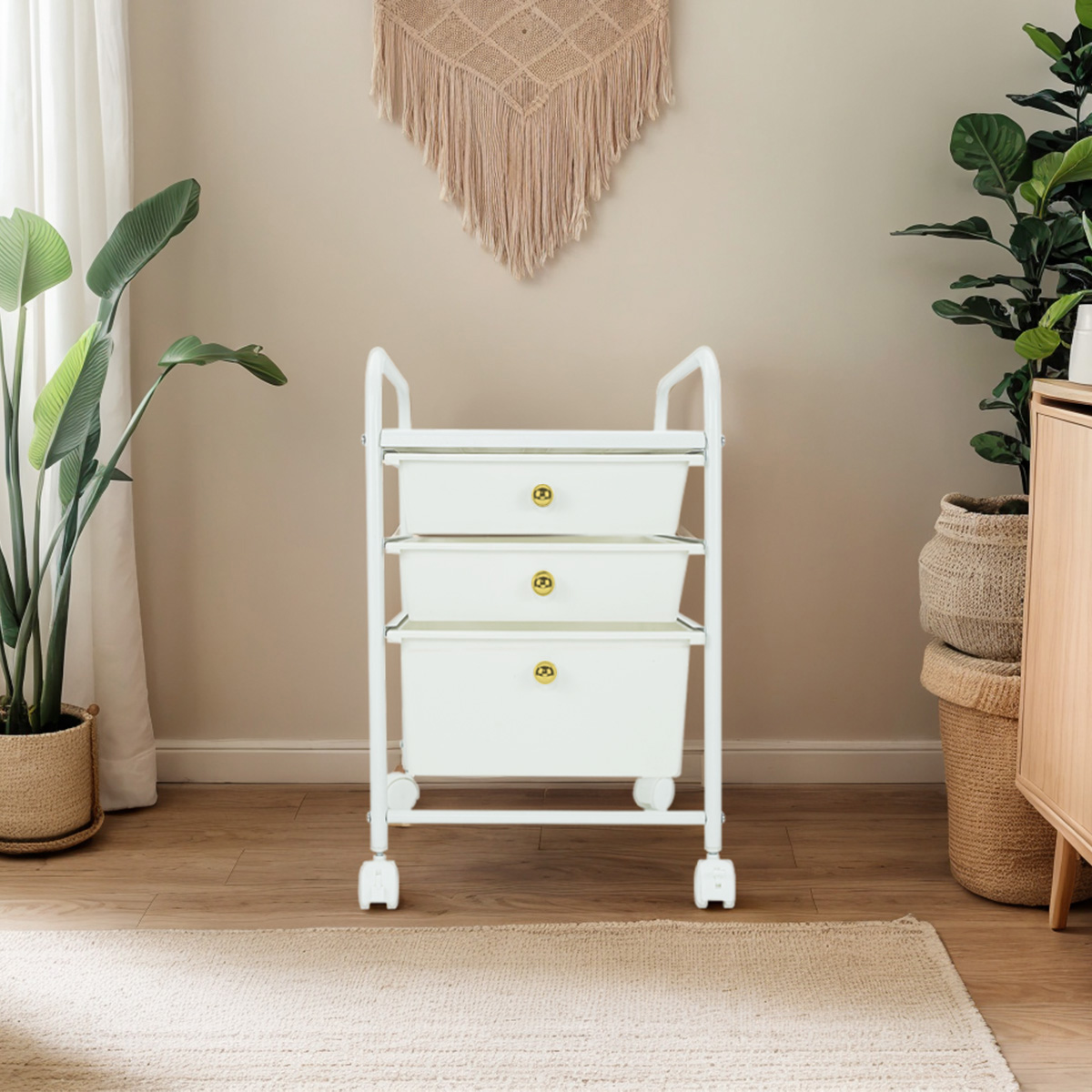 Utility Craft Cart with 3 drawers for Home Office