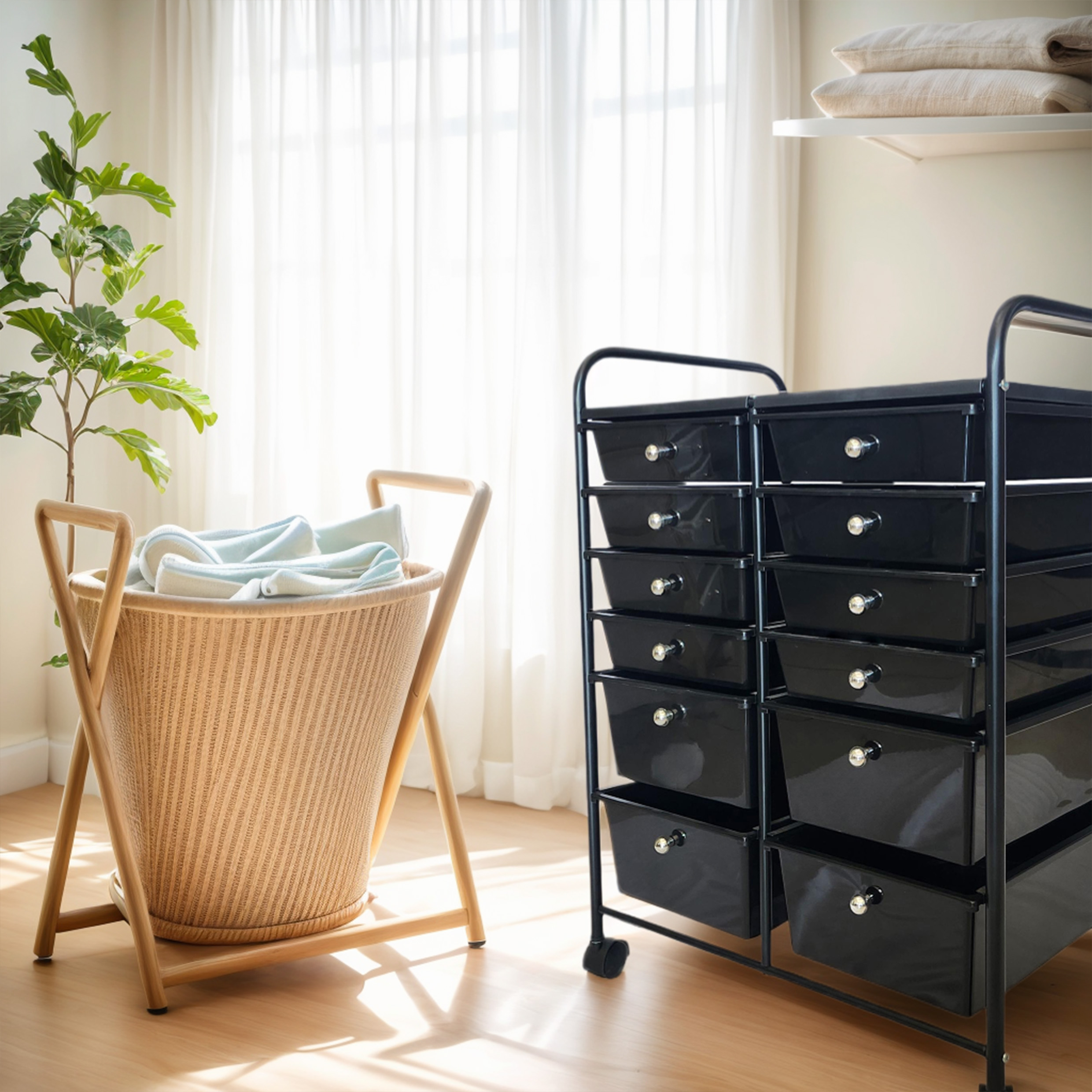 Alden Design Urban Lifestyle Cart with Wheels for Home