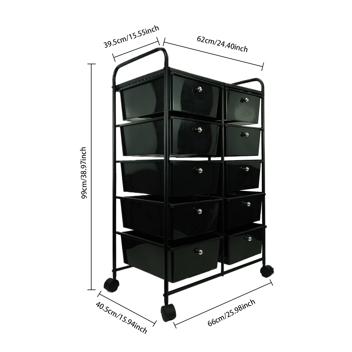 Solid Home School Supplies Storage cart with wheels