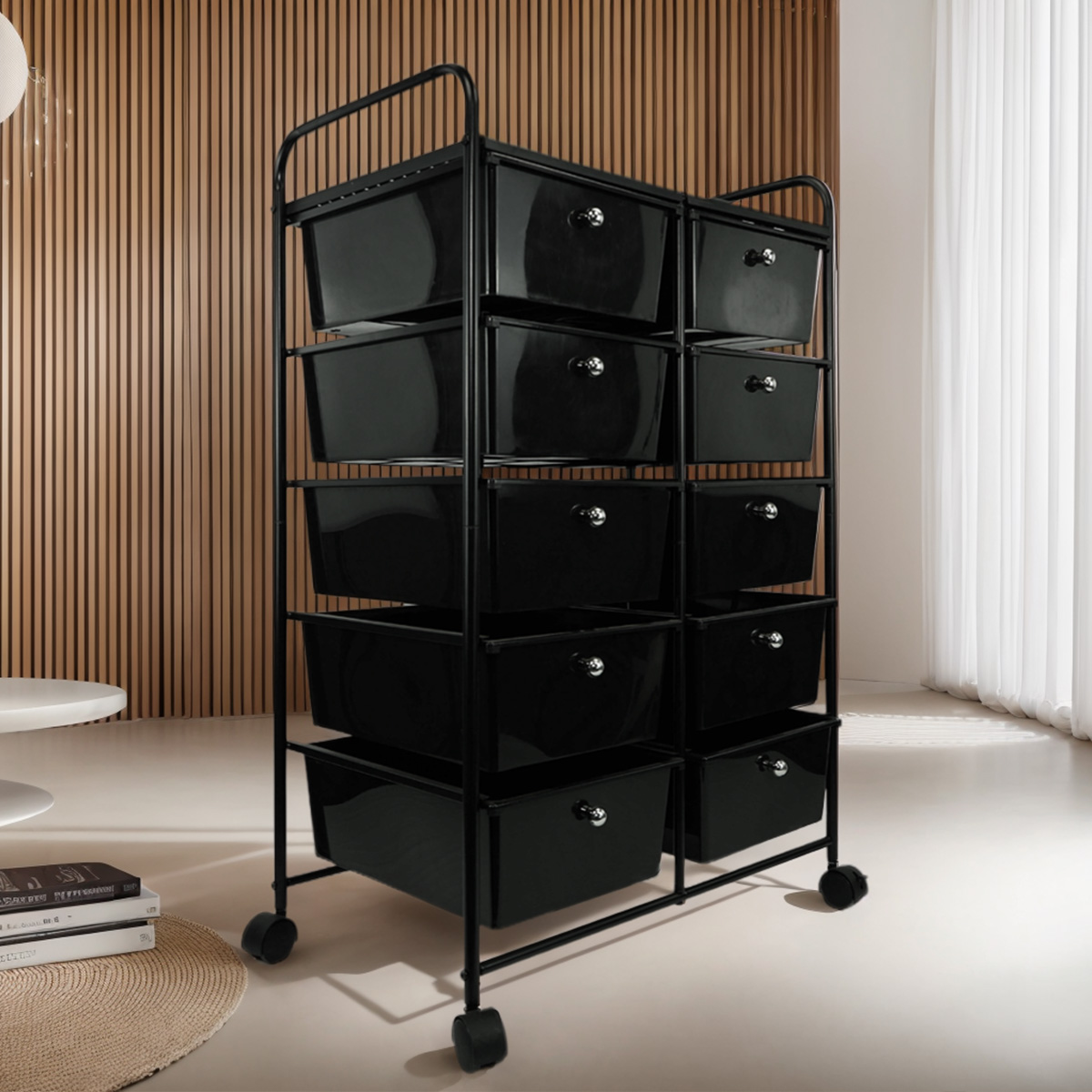 Solid Home School Supplies Storage cart with wheels