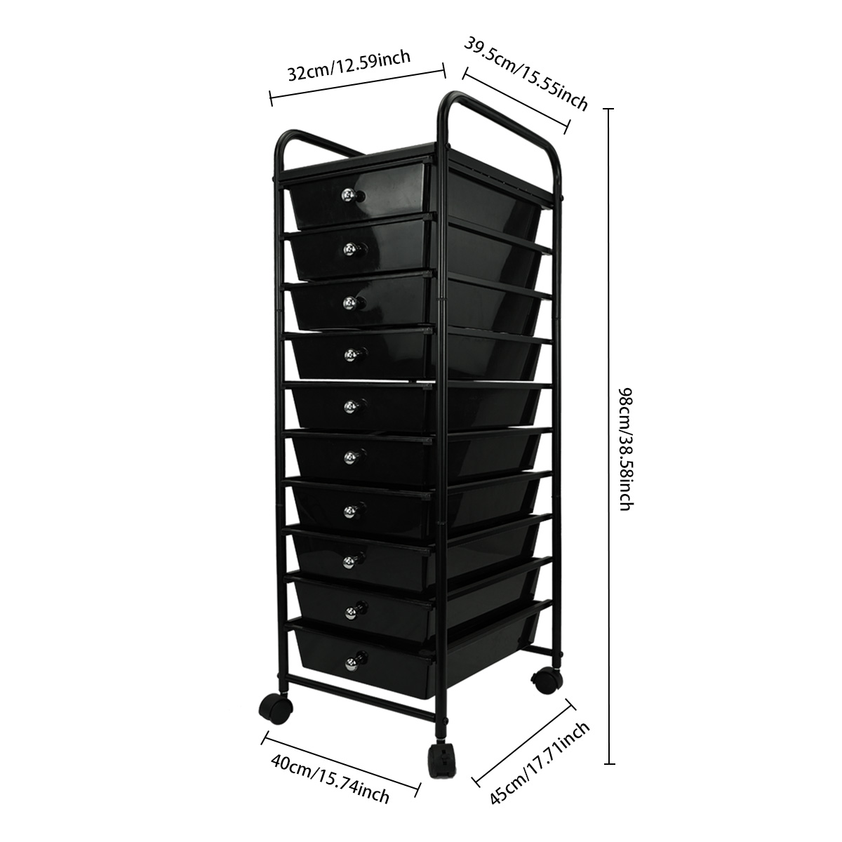 Simple Houseware Utility Storage Organizer Cart
