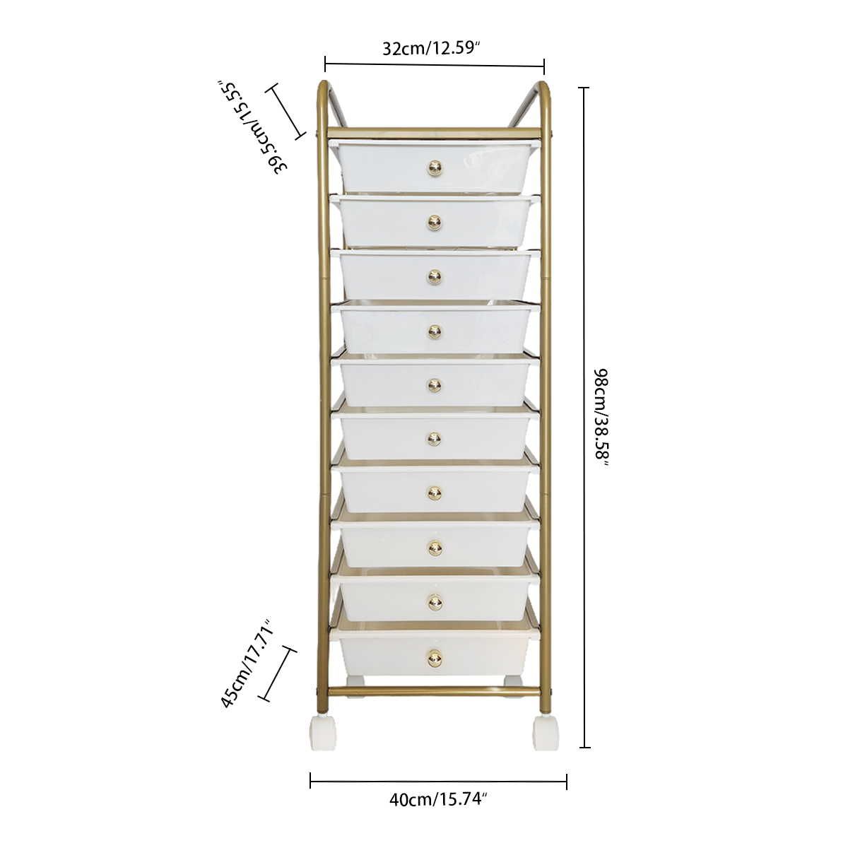 Golden Versatile Utility Cart with Customer Reviews