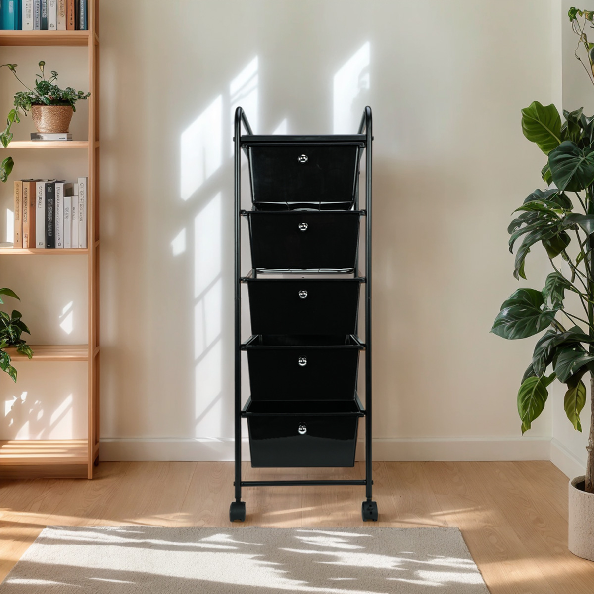 5 Drawers mobile Food & Drink Large Home Storage Boxes