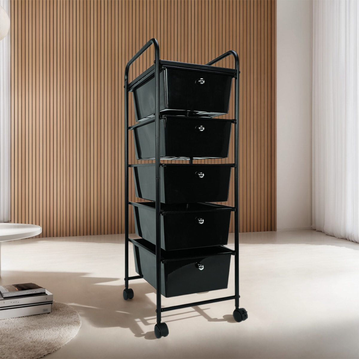 5 Drawers mobile Food & Drink Large Home Storage Boxes