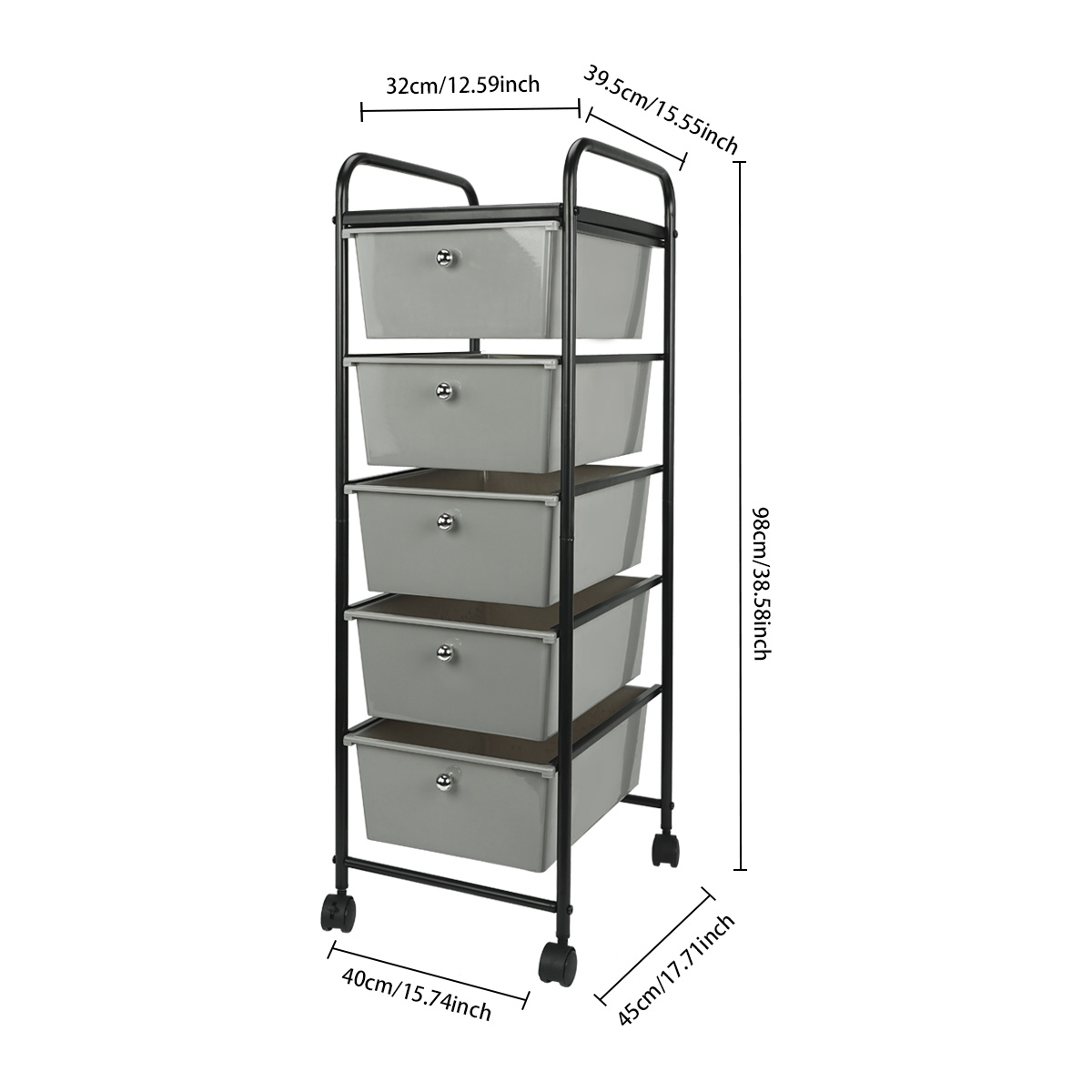 Costway Grey Metal Large Storage for dormitory