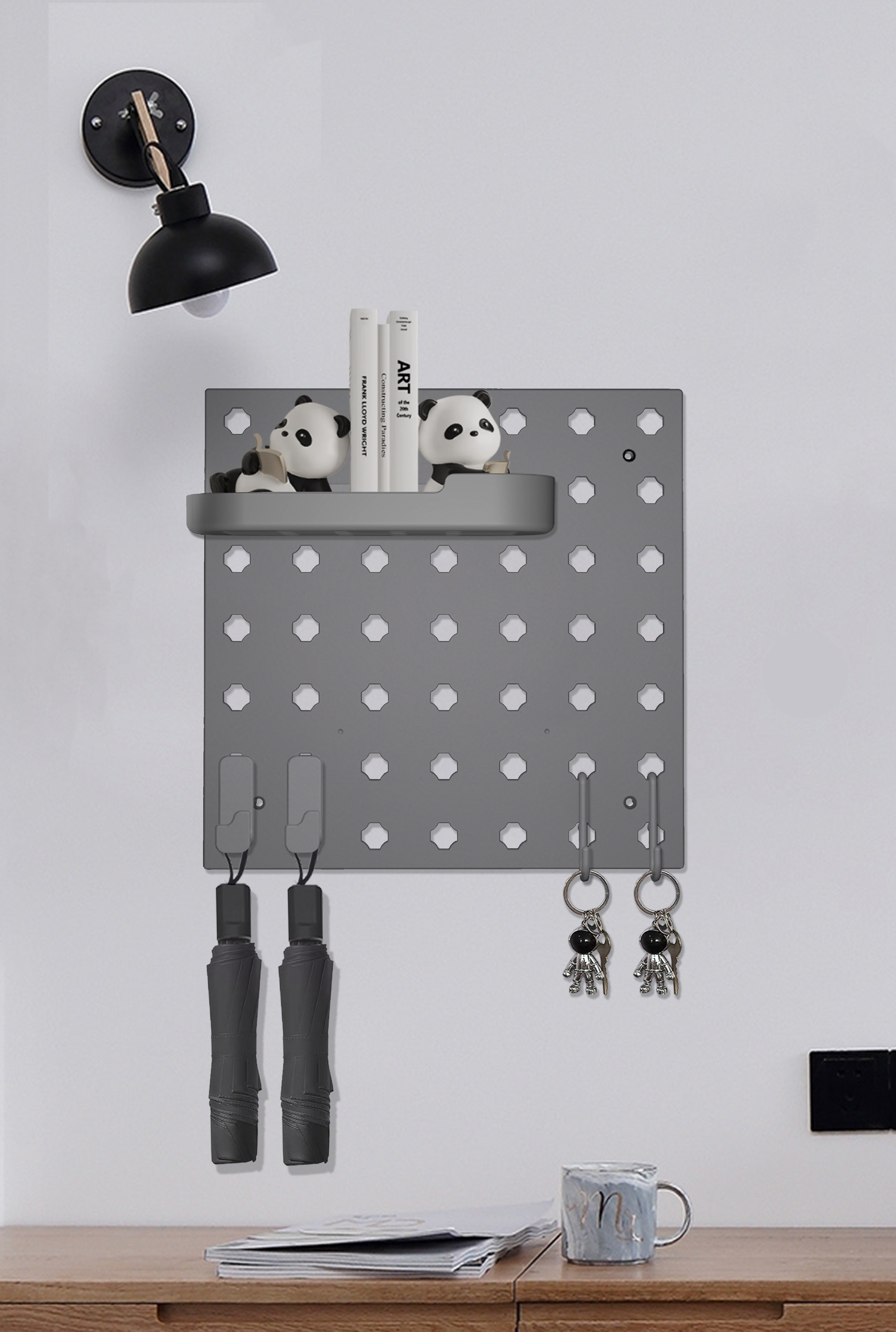 Creative Grey Perforation-free Wall Hole Board for Kids