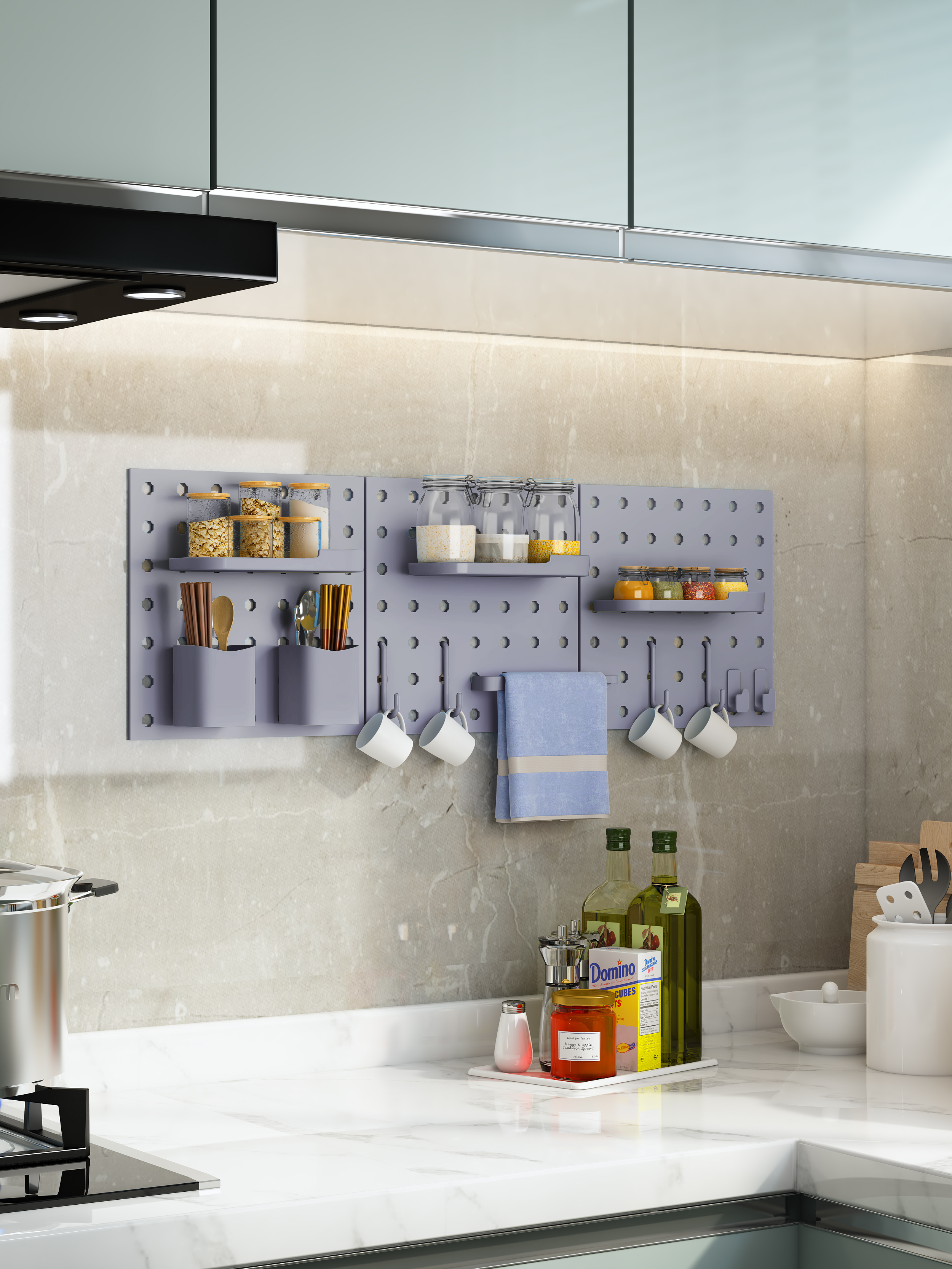 Gas Water Heater Pipe Hiding Cover Decoration Pegboard