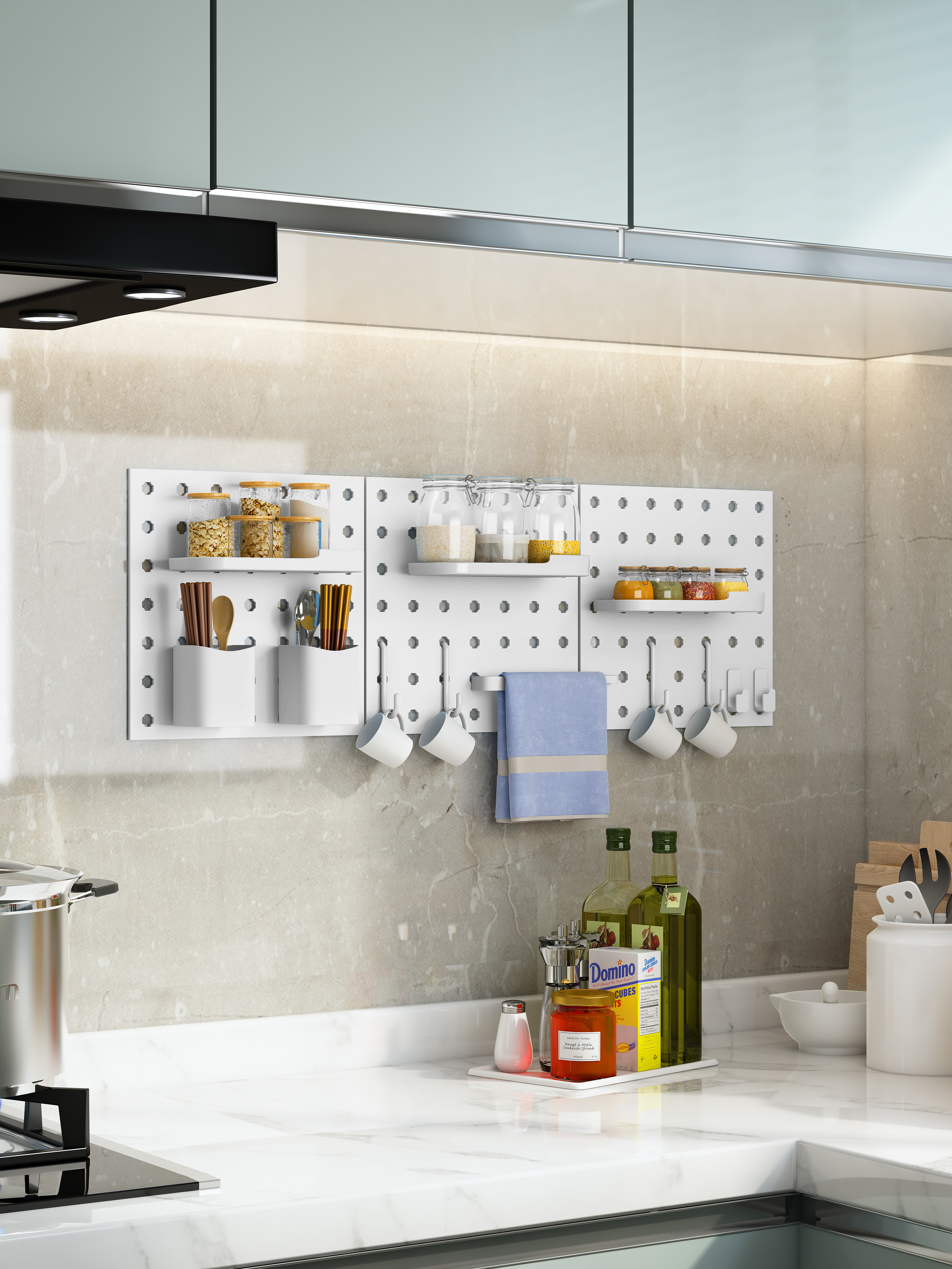 Gas Water Heater Pipe Hiding Cover Decoration Pegboard
