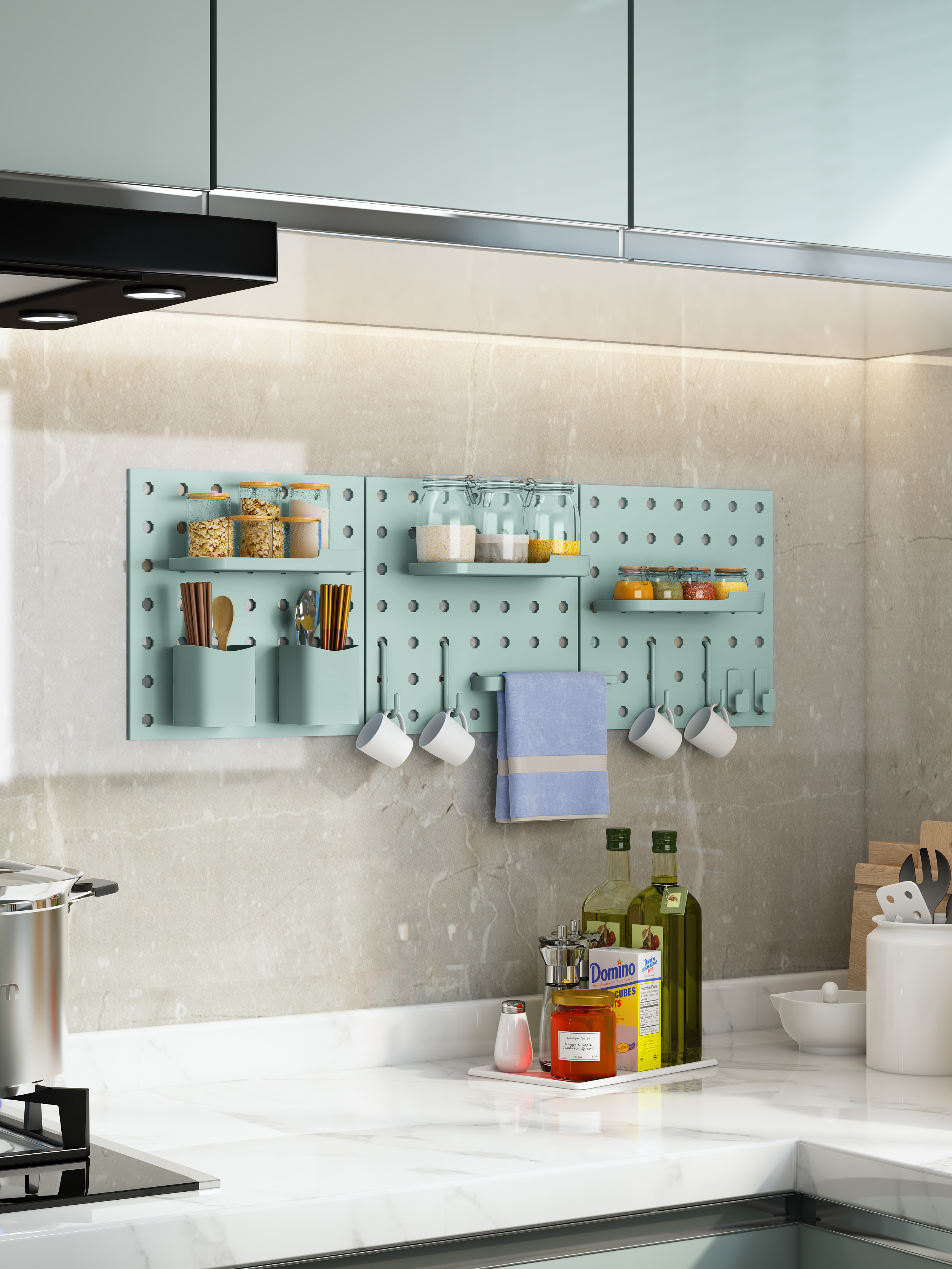 Gas Water Heater Pipe Hiding Cover Decoration Pegboard