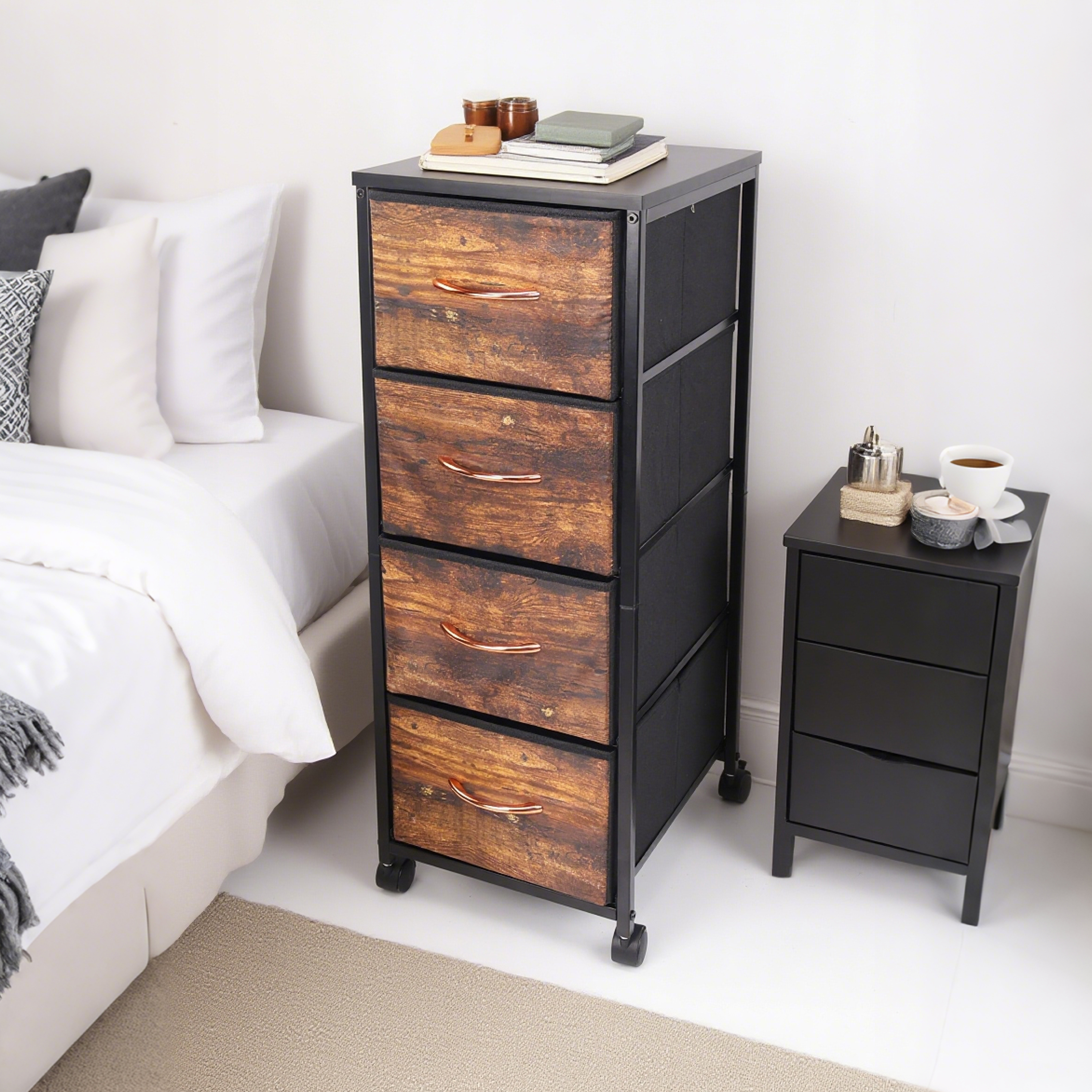 4 Layer Woven Drawer Imitation Wood Grain