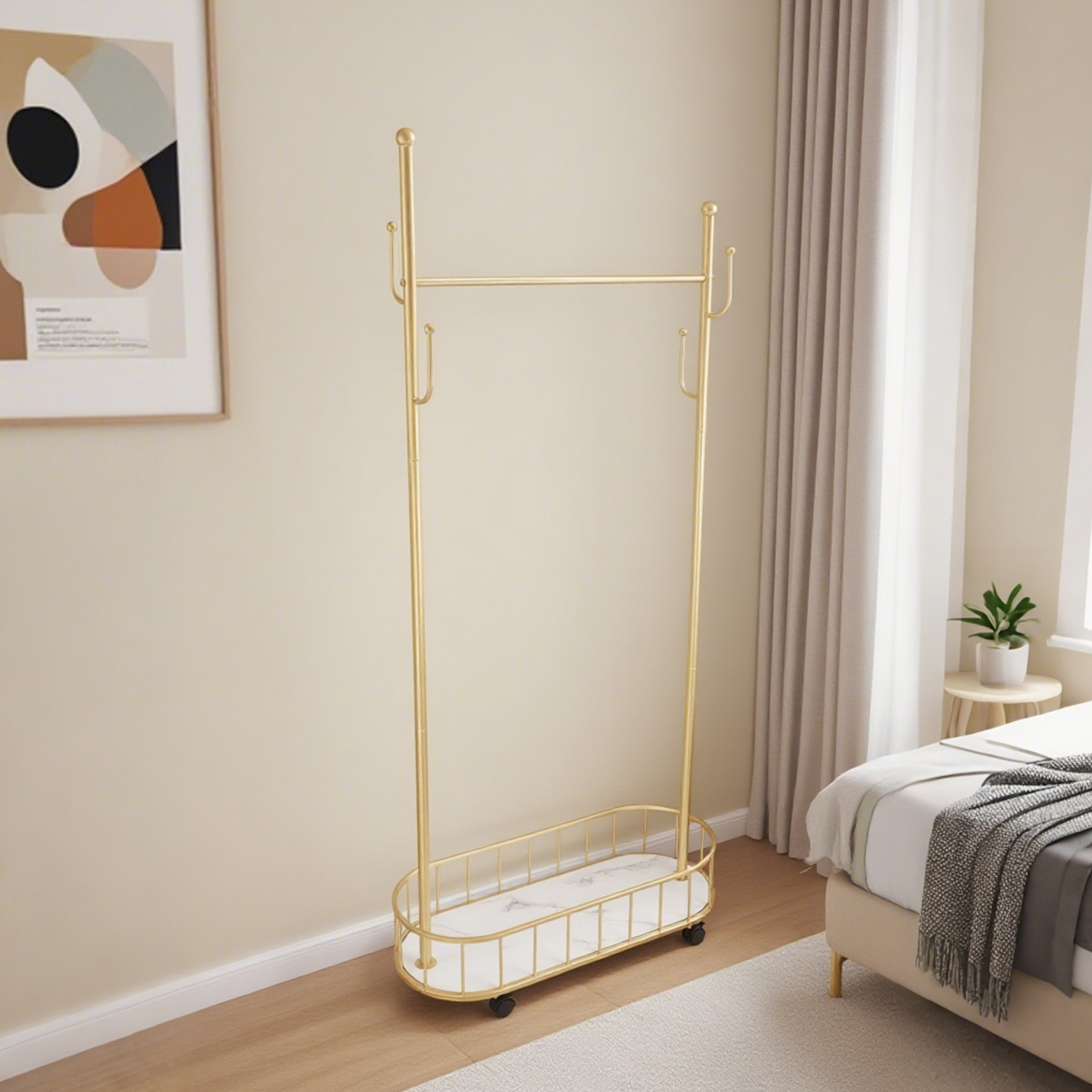 Luxury stone elliptical coat rack