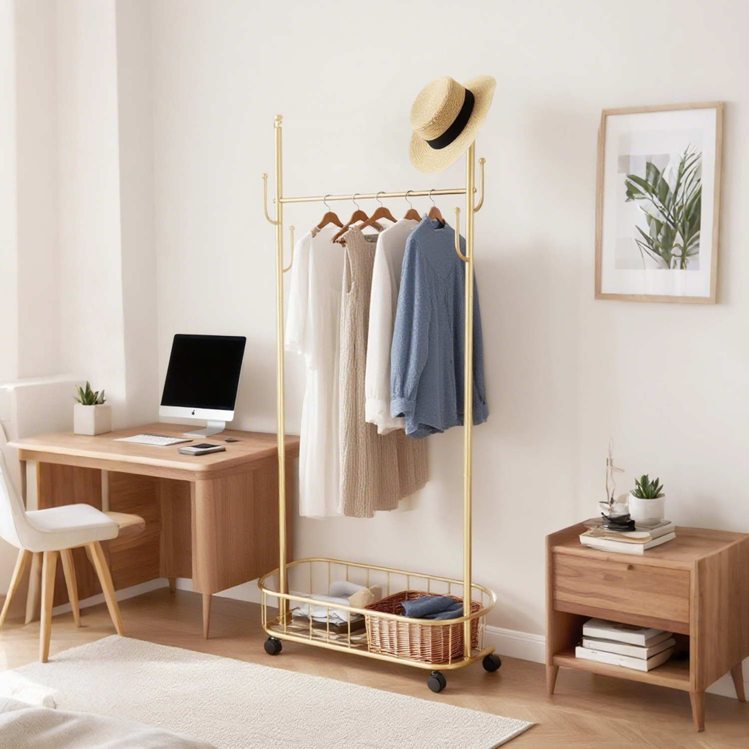 Luxury stone elliptical coat rack
