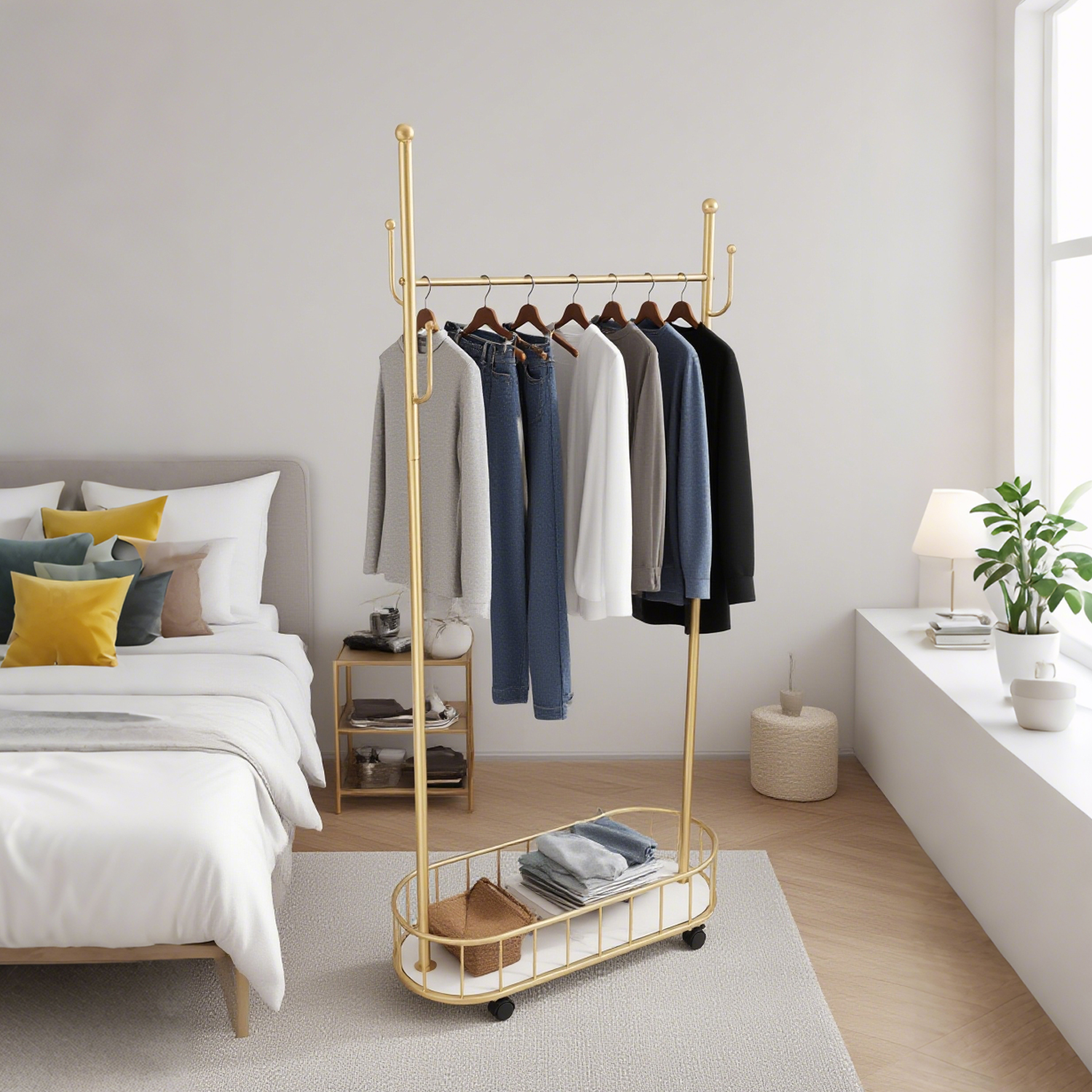 Luxury stone elliptical coat rack