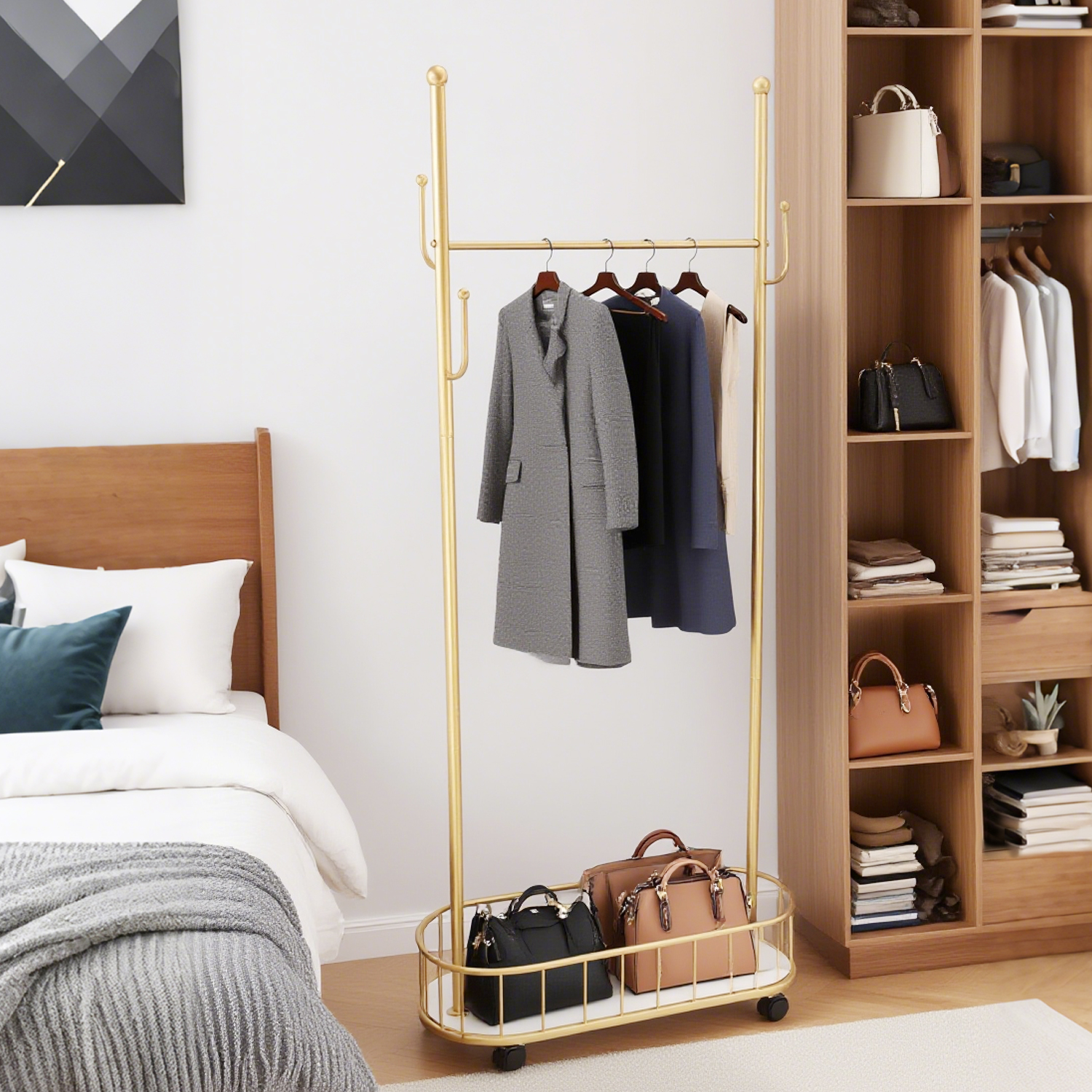 Luxury stone elliptical coat rack