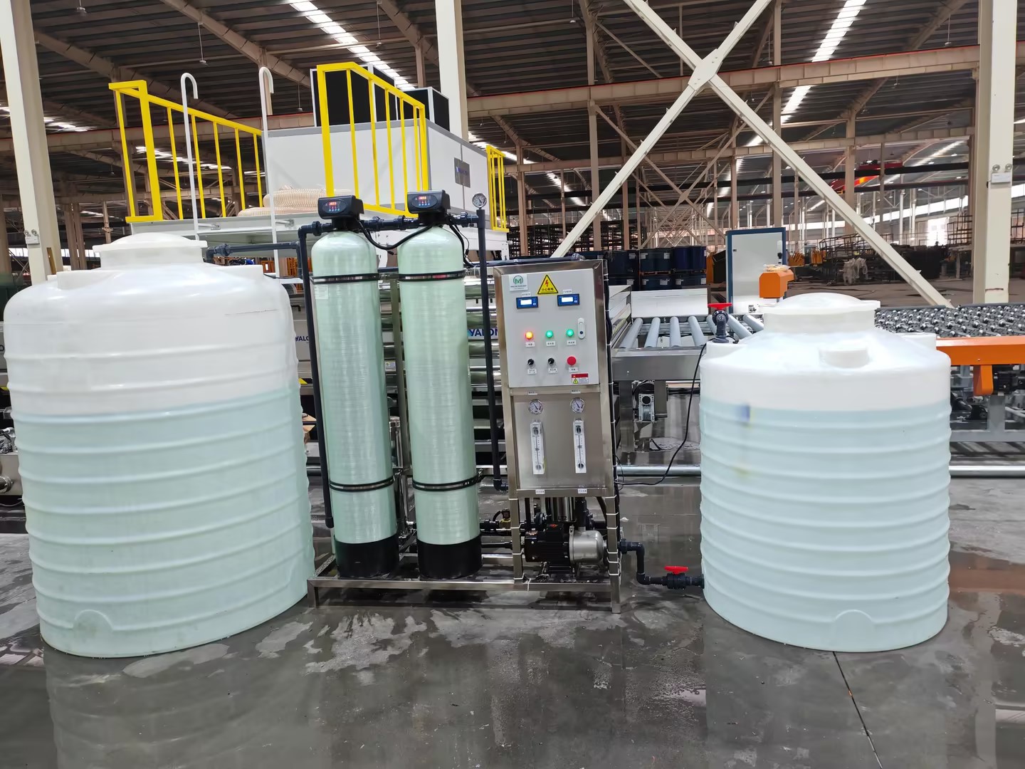 filtration of glass washing water