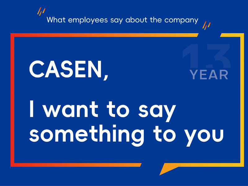 CASEN, I want to say something to you